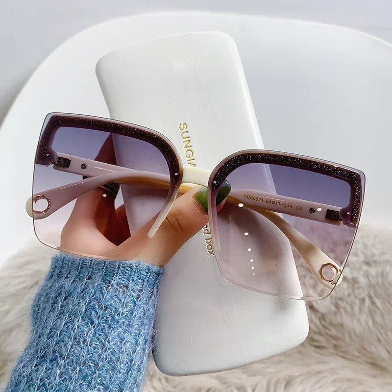 Women Luxury Bags Ysl - Oversized Sunglasses Man Woman Fashion Rimless