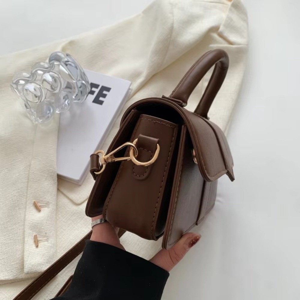 Luxury Bags White - Casual Pu Leather Shoulder Bag Square