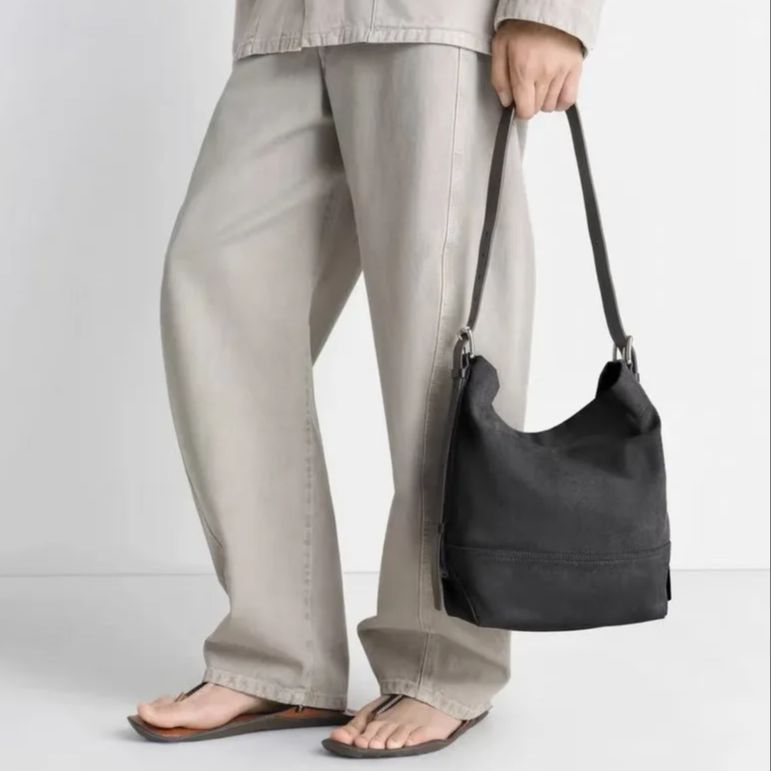 Bucket Bag Suede - Canvas Tote Bag, Large Capacity Commuter