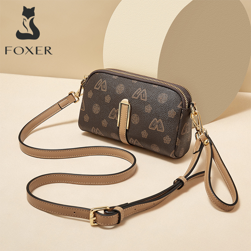 Luxury Bags White - FOXER Women Small Crossbody Bag Shoulder