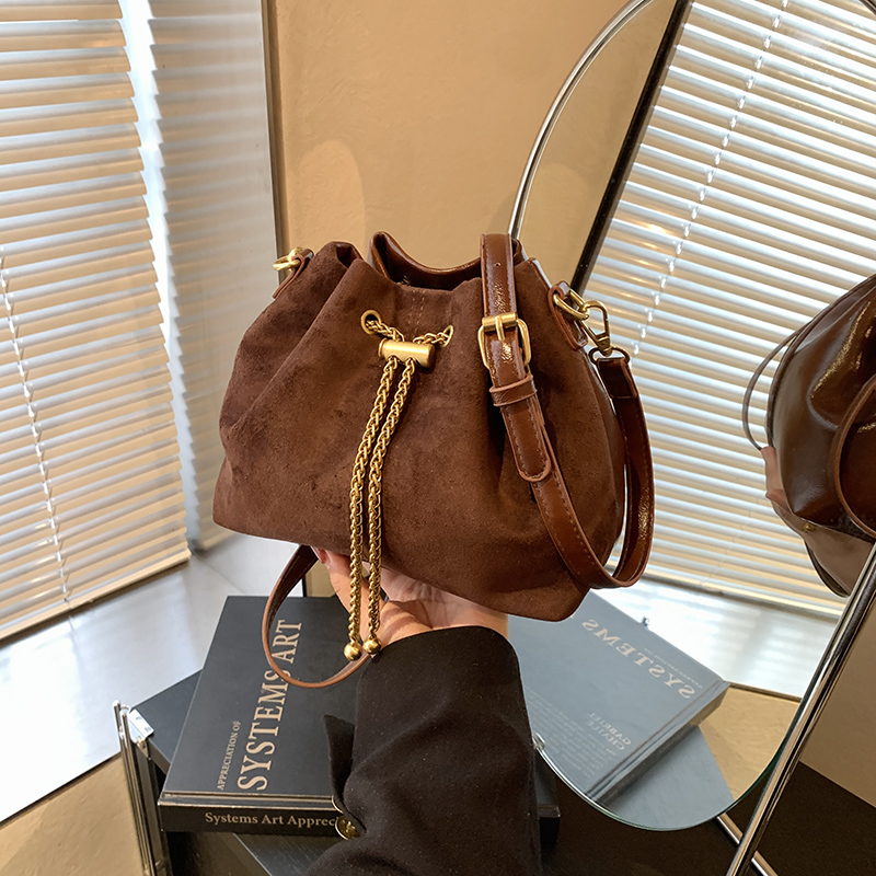 Bucket Bag Suede - 2026 Soft Commuting Crossbody Bags Faux
