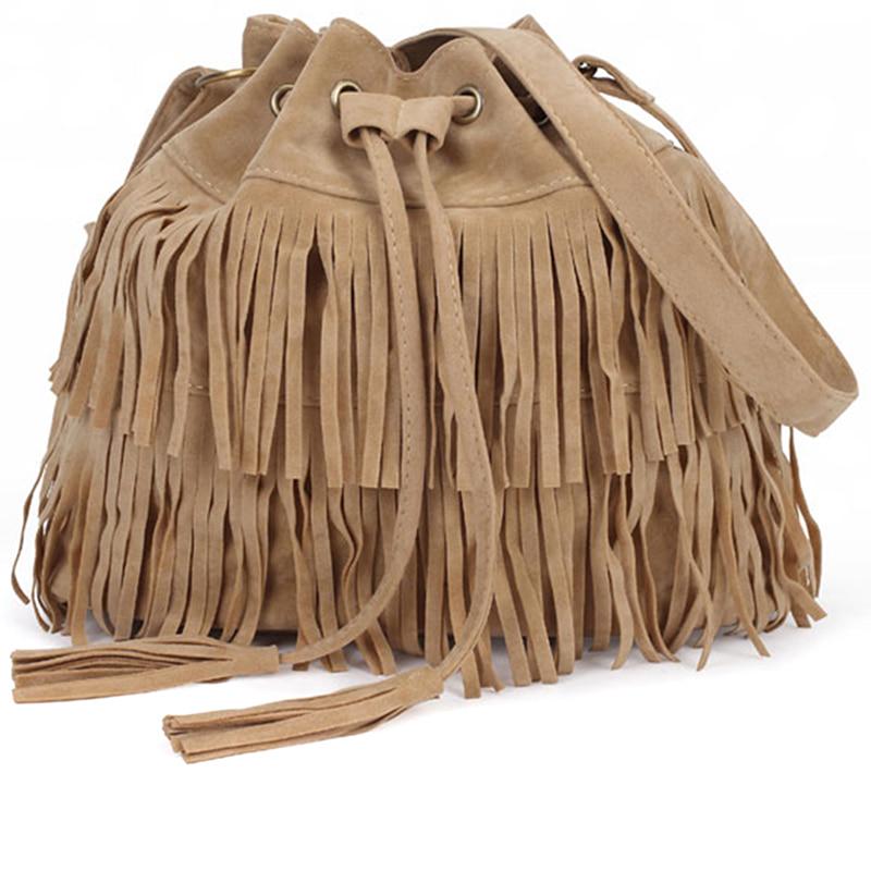 Suede Fringe Women Messenger B - Bucket Bag Suede recensione e prezzo