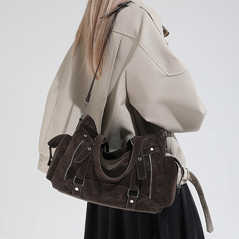 Retro Suede Tote Bag High-qual - Bucket Bag Suede recensione e prezzo