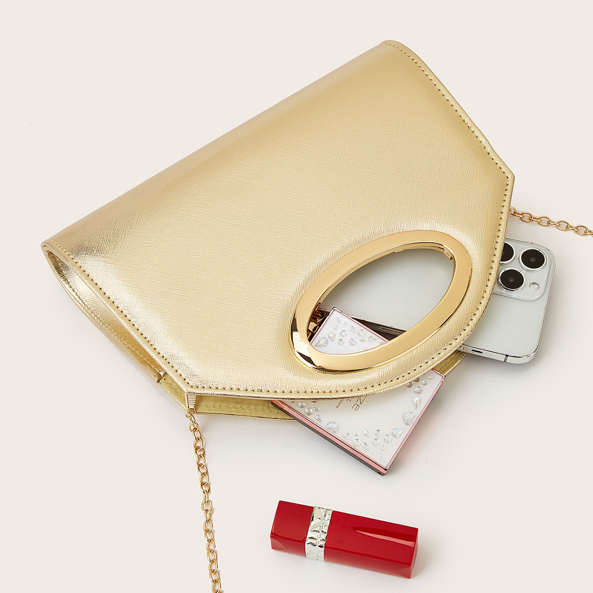 Women's Evening Bag, Gold Colo - Luxury Bags Gold recensione e prezzo