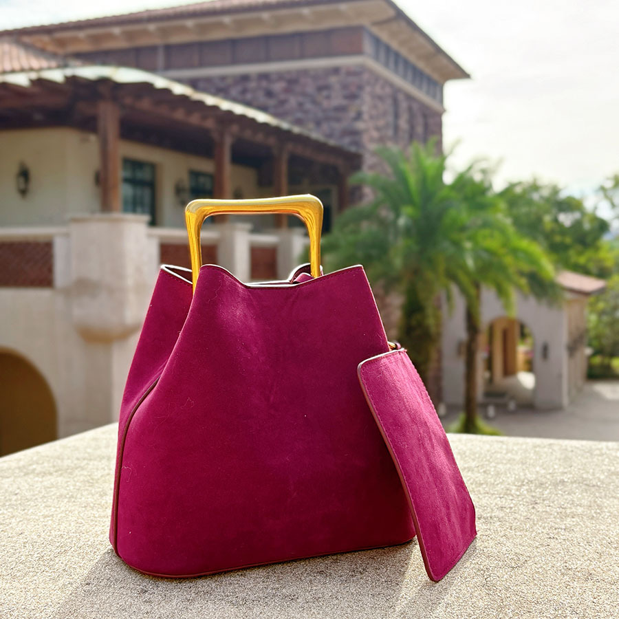 Genuine Suede Leather Women Sh - Bucket Bag Suede recensione e prezzo