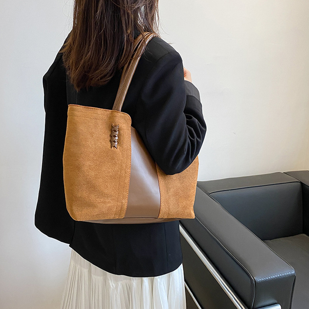 Suede Surface Handbag For Wome - Bucket Bag Suede recensione e prezzo
