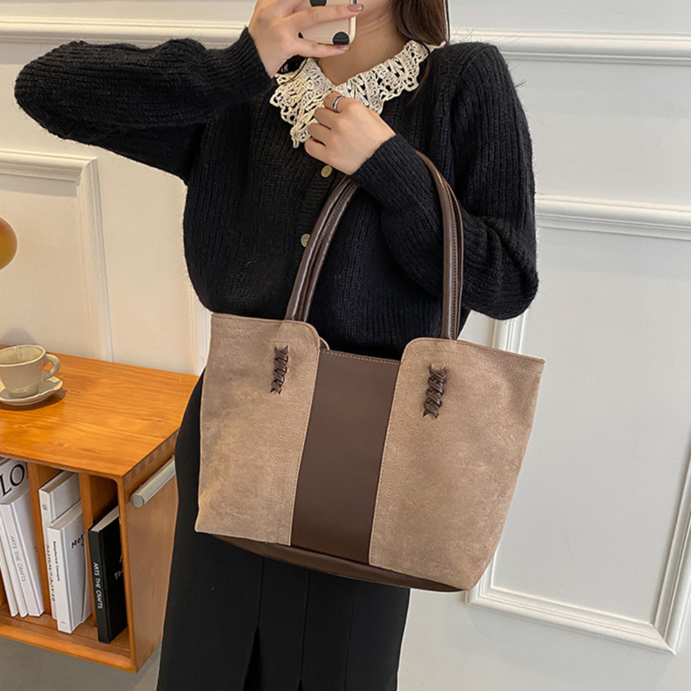 Suede Surface Handbag For Wome - Bucket Bag Suede recensione e prezzo