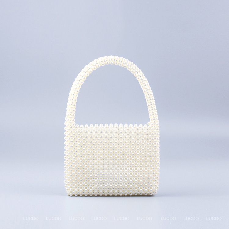 Vintage Beading Tote Bag Women - Luxury Bags White recensione e prezzo