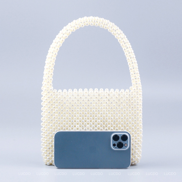 Vintage Beading Tote Bag Women - Luxury Bags White recensione e prezzo