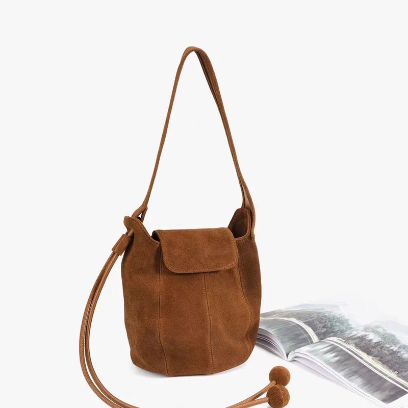 Frosted Suede Bucket Bag Pumpk - Bucket Bag Suede recensione e prezzo