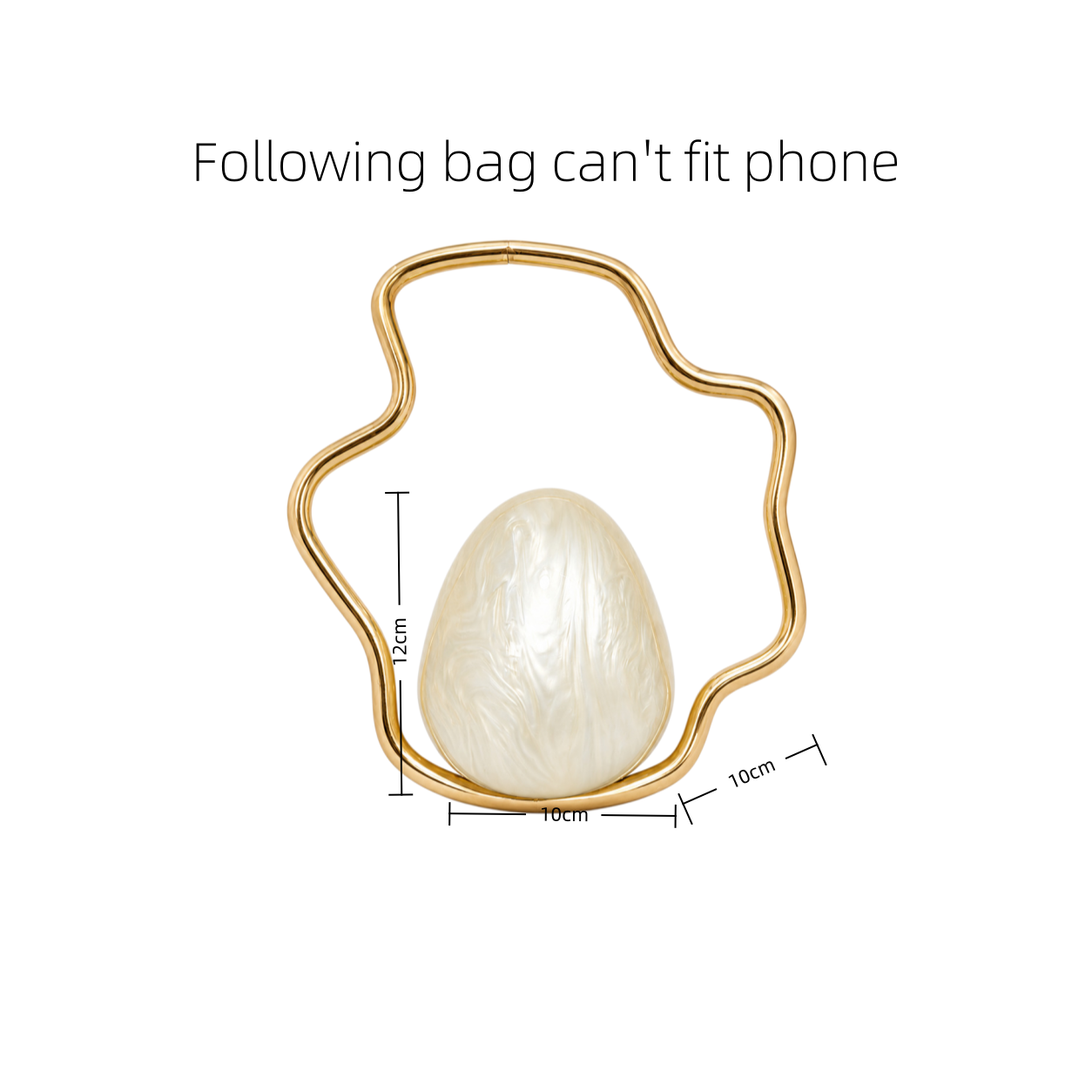 Women mini Acrylic egg bag cut - Luxury Bags Gold recensione e prezzo