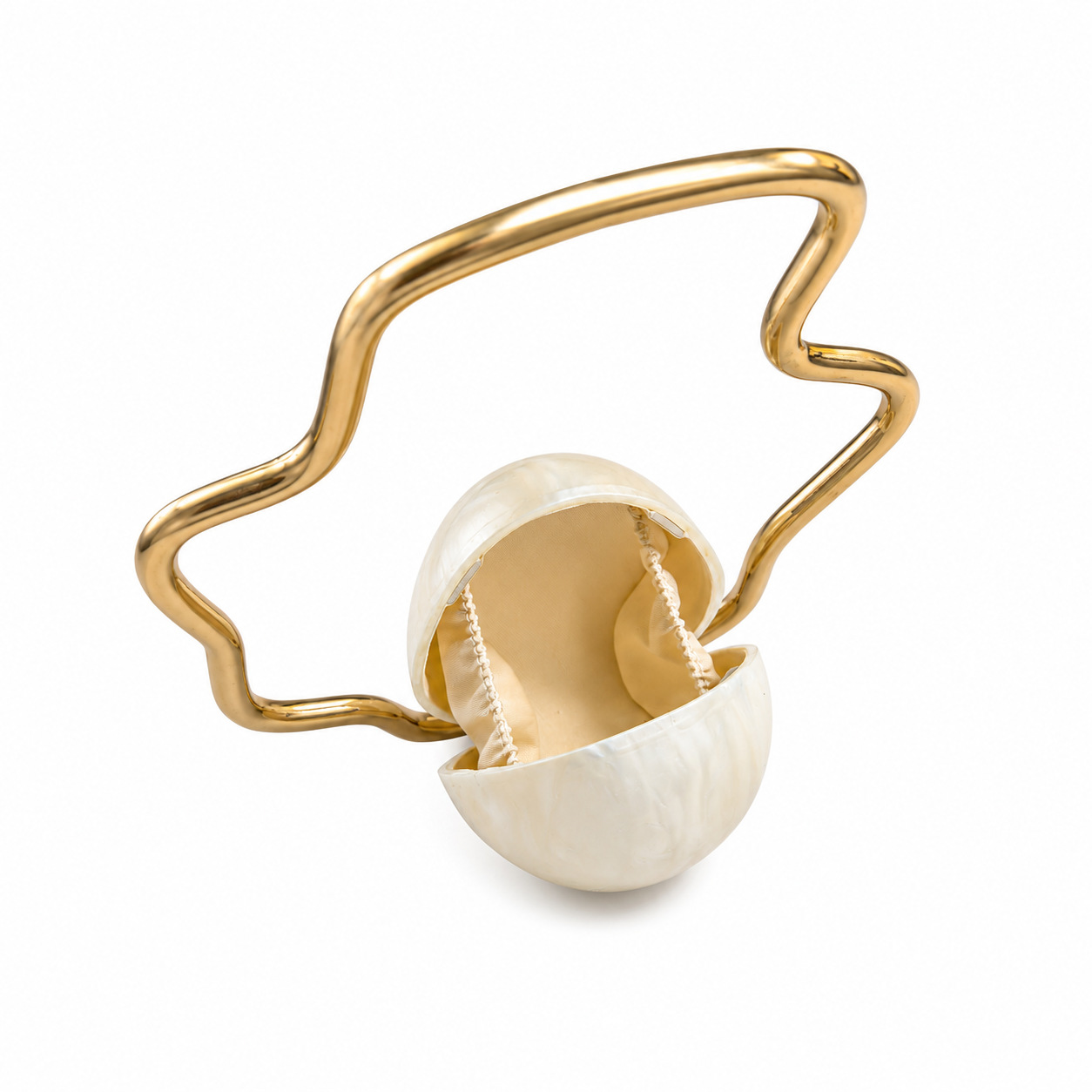 Women mini Acrylic egg bag cut - Luxury Bags Gold recensione e prezzo