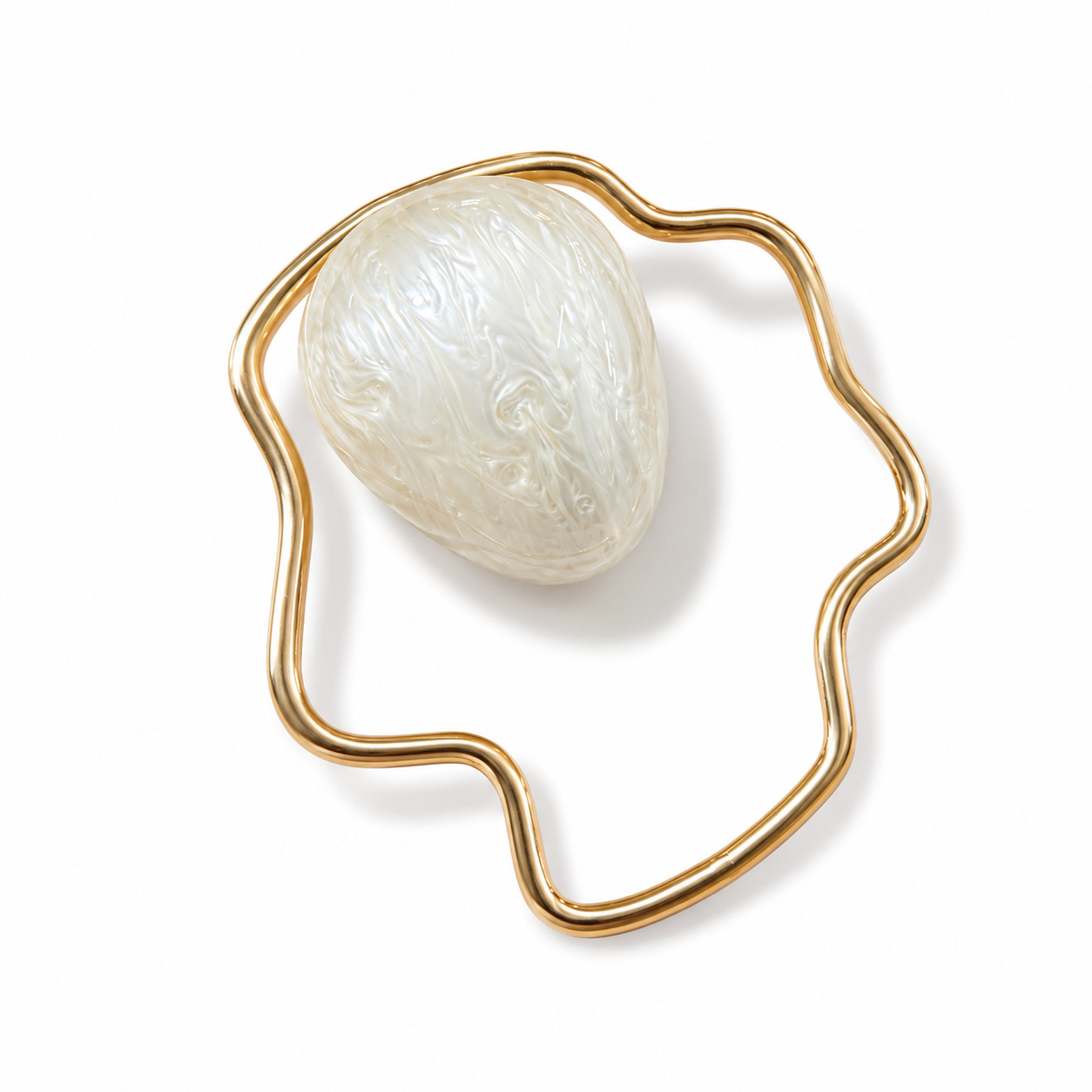 Women mini Acrylic egg bag cut - Luxury Bags Gold recensione e prezzo
