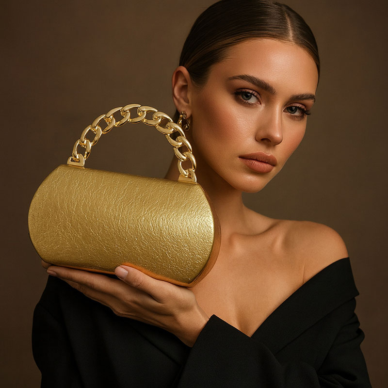 Luxury Gold Metal Buckle Box C - Luxury Bags Gold recensione e prezzo