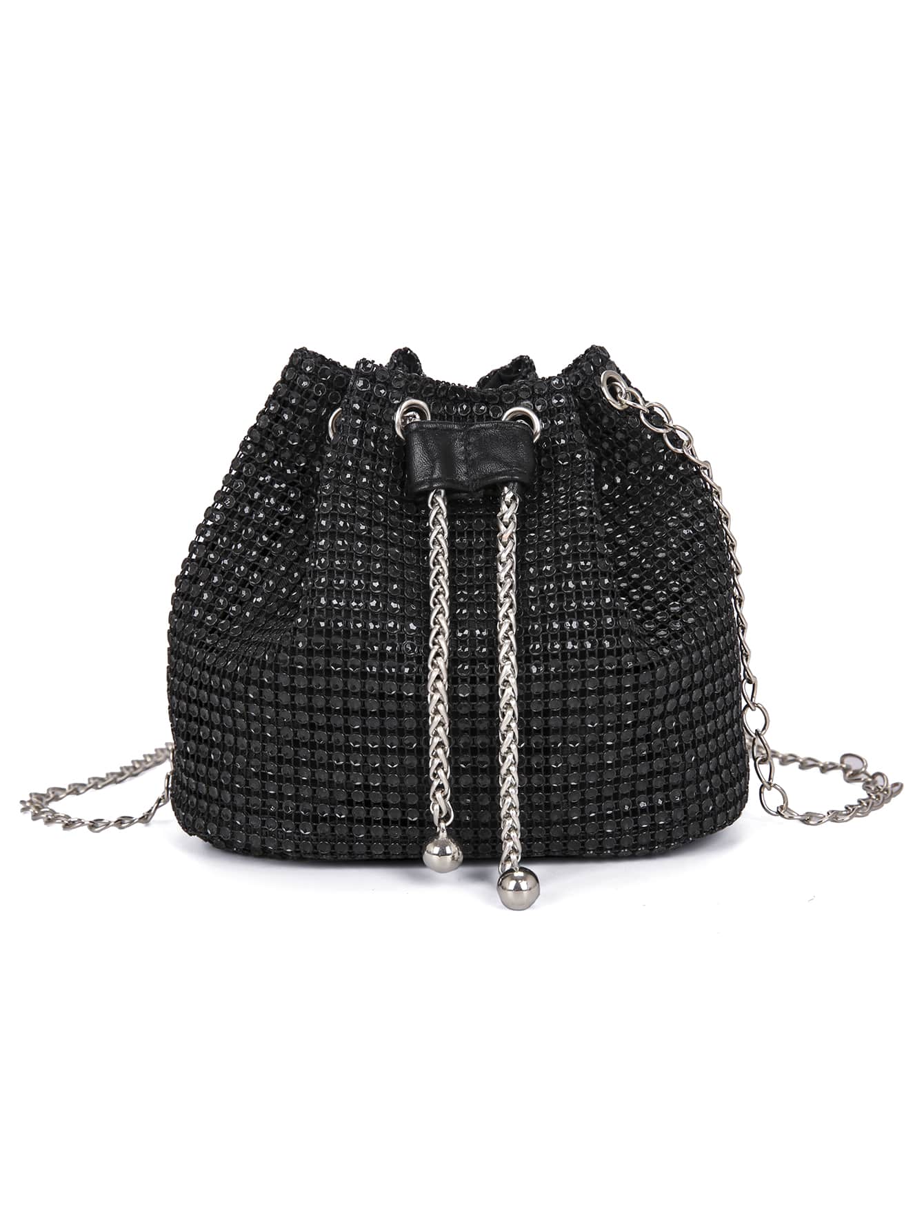 Rhinestone Embellished Bucket  - Bucket Bag Suede recensione e prezzo