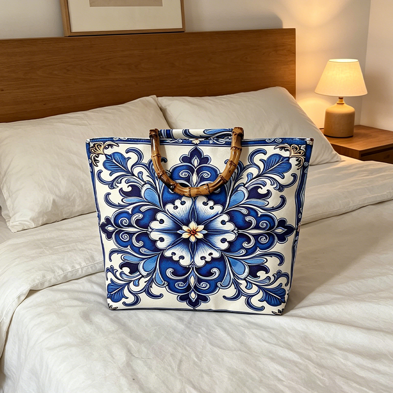 Blue and white porcelain manda - Luxury Bags White recensione e prezzo