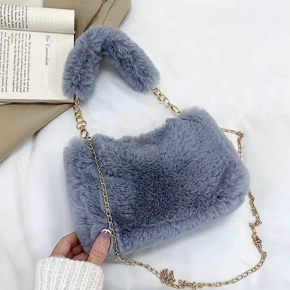 Fashion Women Fluffy Shoulder  - Luxury Bags White recensione e prezzo