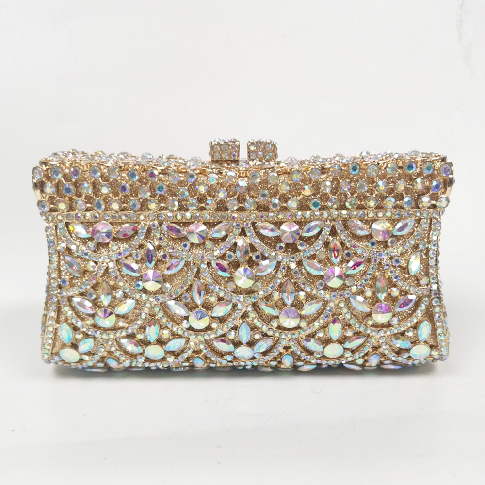 Diamond Fish Scale Evening Clu - Luxury Bags Gold recensione e prezzo